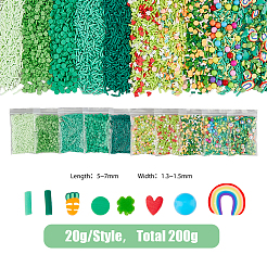 200 г 10 стиля наборы кабошонов из полимерной глины ручной работы ко дню святого патрика CLAY-FH0001-26