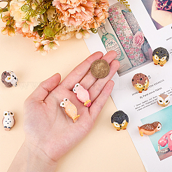 16шт 8-х стилевые фигурки совы из смолы DJEW-DR0001-09