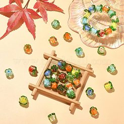 40шт 8 цвета светящиеся бусины лэмпворк ручной работы LAMP-CJ0001-80