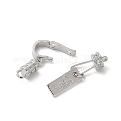 Латунные микро проложить кубического циркония раз за застежками KK-U052-39P