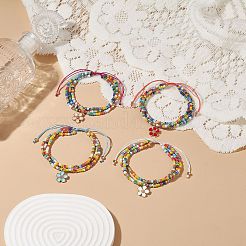 Регулируемый браслет из бисера BJEW-JB08951