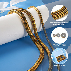 3 нити 3 стилей гальванизированные немагнитные синтетические гематитовые бусины нити G-CW0001-09