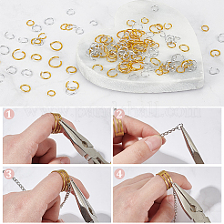 1260 шт. 6 стиля алюминиевой проволоки открытые соединительные кольца ALUM-WR0001-02