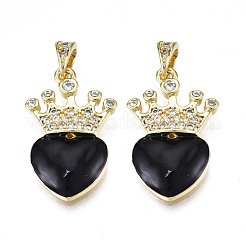 Латунные микропаве прозрачные подвески с фианитом ZIRC-N039-208