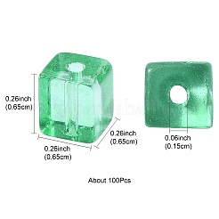 100 шт. прозрачные стеклянные бусины для выпечки&nbsp;DGLA-YW0001-35B