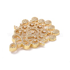 Экологически чистые латунные микро-паве прозрачные кубические циркония большие подвески KK-D079-01G