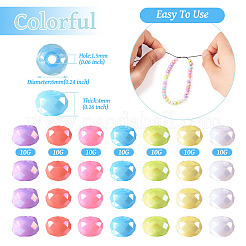 70 г 7 цвета бусины из непрозрачной смолы цвета ab&nbsp;RESI-TA0002-88