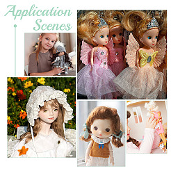 7 шт. 7 цвета пластиковый длинный прямой парик для куклы DOLL-ME0001-06A