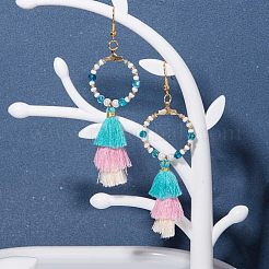 Хлопковая нить кисточкой украшения кулон FIND-NB0001-07