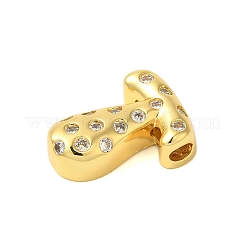 Покрытие стойки латунь микро паве прозрачные перданты из кубического циркония KK-C067-11G-T