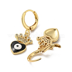 Серьги с подвесками из латуни с покрытием из настоящего 18-каратного золота&nbsp;EJEW-A033-08G-05