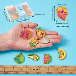 28шт 7 стиля полупрозрачные акриловые подвески&nbsp;TACR-FW0001-08