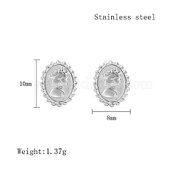 Серьги-гвоздики из нержавеющей стали 304&nbsp;JR9486-2