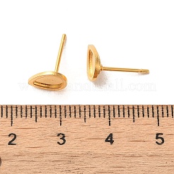 Серьги-гвоздики в форме капли из нержавеющей стали 304 STAS-H193-03G