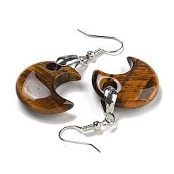 Серьги-подвески из латуни с лунным покрытием для женщин&nbsp;EJEW-B064-02P-07