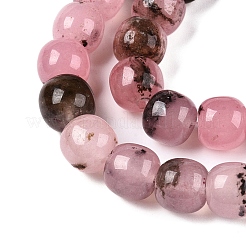 Окрашенные природные белый нефрит бисер пряди G-T138-210C