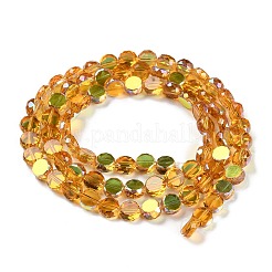 Прозрачные стеклянные бусины гальваническим пряди&nbsp;GLAA-Q099-D01-05