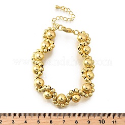 Браслеты из латунных бусин для женщин BJEW-D317-04G