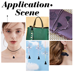 100 шт. поликоттон (полиэстер хлопок) подвесные украшения с кисточками FIND-SC0003-23