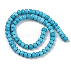 Синтетических нитей бирюзовые бусы G-S397-C01-6x7