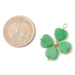 Подвески из натурального хаулита/зеленого авантюрина/малайзийского нефрита/розового кварца/синтетической бирюзы в виде клевера&nbsp;PALLOY-JF03181