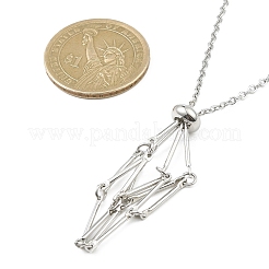 Изготовление ожерелья из латунного мешочка для самородка драгоценного камня NJEW-JN04369-01