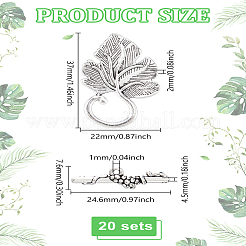 20 шт. застежки-тоглы из цинкового сплава в тибетском стиле TIBE-LP0001-04