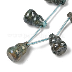 Гальванизированные нити из натуральных бусин гемиморфита G-U012-A04