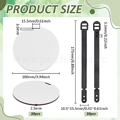 Круглая багажная бирка из пвх&nbsp;DIY-WH0899-281