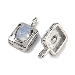 Опаловый прямоугольник с овальными подвесками&nbsp;STAS-L022-516P-06