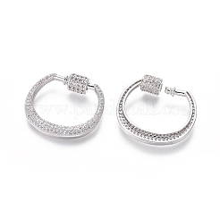 Латунь микропаве кубический цирконий винт карабин подвески с замком ZIRC-I031-21P