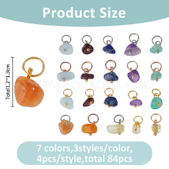 84 шт. 21 стиля подвески с натуральным гранатом PALLOY-FH00142