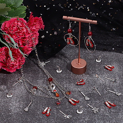 Тематика Хэллоуина ведьмы 80 шт 4 стиля тибетский стиль цинковый сплав подвески&nbsp;TIBEP-PH0001-87