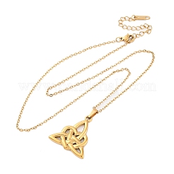 Ожерелья с подвеской Trinity Knock из нержавеющей стали 304&nbsp;NJEW-H059-02G