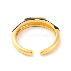 Открытые манжеты из латуни с микропаве и прозрачным фианитом RJEW-U009-18G