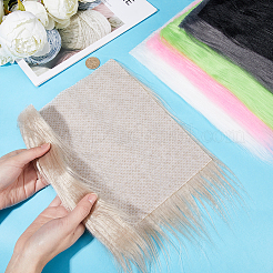 6 шт. 6-х цветная ткань из искусственного меха в квадратиках DIY-GF0009-27