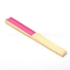 Бамбук с атласным складным веером&nbsp;AJEW-WH0180-84H