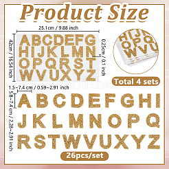 104 шт. 4 комплекта стразов из смолы с буквами A~Z&nbsp;DIY-GO0002-84A