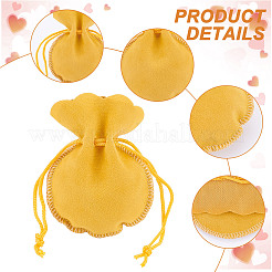 Бархатные мешочки для хранения ювелирных изделий из калебаса на шнурке TP-WH0011-05H