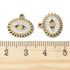 201 подвеска из нержавеющей стали со стразами&nbsp;STAS-V005-05G-04