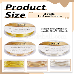 3 рулон 3 цвета круглой медной проволоки&nbsp;CWIR-LP0001-06A