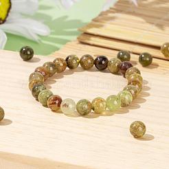 100шт 8мм натуральный зеленый гранат круглые бусины DIY-LS0002-63