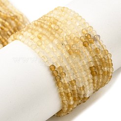 Природный желтый кварц нитей бисера G-G259-D03-2mm