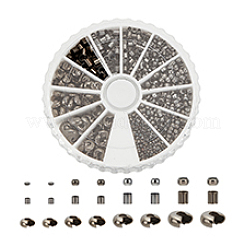 Зажимные бусины из латуни DIY-PH0004-06