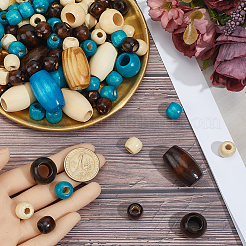 190шт 11 стиля натуральных деревянных бусин&nbsp;WOOD-PA0001-18