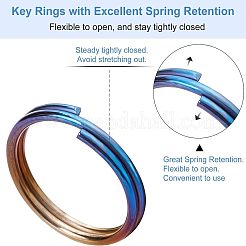 15 шт. 3 стиля радужных разъемных колец из титанового сплава FIND-OC0001-94