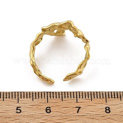 Нерегулярные открытые манжетные кольца из нержавеющей стали 304&nbsp;RJEW-R014-03G-05