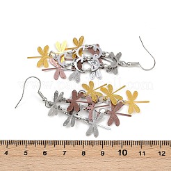 Серьги-подвески в виде стрекоз из нержавеющей стали 430&nbsp;EJEW-A137-04P-03