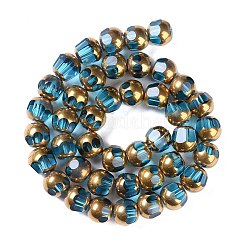 Стеклянные бусины с гальваническим покрытием &nbsp;EGLA-Q128-04A-FP04