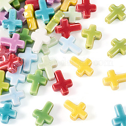 45шт 9 цвета фарфоровые бусины ручной работы PORC-TA0001-16